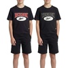 image:imageRebook 2 Pack Boys Cotton TShirts  Kids Teens Short Sleeve Crew Neck Athletic Running Basketball Tee Tops 618Solid Black  Solid Black
