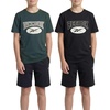 image:imageRebook 2 Pack Boys Cotton TShirts  Kids Teens Short Sleeve Crew Neck Athletic Running Basketball Tee Tops 618Solid Black  Solid Hunter Green
