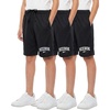 image:imageReebok 3 Pack Boys Dry Fit Athletic Shorts  Lightweight Running Basketball Soccer Sports Shorts Kids Teens Youth 618Solid Black  Solid Black  Solid Black