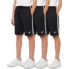 image:imageReebok 3 Pack Boys Dry Fit Athletic Shorts wSide Taping  Active Quick Dry Running Basketball Soccer Short for Kids TeensSolid Black  Solid Black  Solid Black