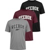 Solid Black  Solid Burgundy  Solid Ultimate Grey Reebok Logo