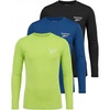 image:imageReebok 3 Pack Boys Long Sleeve Rashguard UPF Sun Protection Swim Shirt UV SPF Athletic Beach Pool Surfing Swimming 616Solid Black  Solid Blue Iolite  Solid Sharp Green
