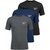 image:imageReebok 3 Pack Boys Short Sleeve Rash Guard TShirt  Sun Protection UPF UV Swim Shirt for Kids amp YouthSolid Black  Solid Navy Blazer  Solid Quiet Shade
