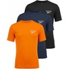 image:imageReebok 3 Pack Boys Short Sleeve Rash Guard TShirt  Sun Protection UPF UV Swim Shirt for Kids amp YouthSolid Black  Solid Navy Blazer  Solid Tangerine