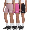 image:imageReebok 3 Pack Girls 6 Inch Bike Shorts Athletic Spandex Bikers Volleyball Soccer Dance Cheer Gymnastics Under Dress 616Solid Black  Solid Fuchsia Fedora  Solid Fragrant Lilac