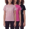 image:imageReebok 3 Pack Girls Cotton Short Sleeve Crew Neck TShirt  Kids Teens Tweens Youth Athletic Basketball Tee TopsSolid Black  Solid Fuchsia Fedora  Solid Fragrant Lilac