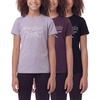 image:imageReebok 3 Pack Girls Cotton Short Sleeve Crew Neck TShirt  Kids Teens Tweens Youth Athletic Basketball Tee TopsSolid Black  Solid Plum Perfect  Solid Orchid Petal