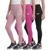 image:imageReebok 3 Pack Girls Leggings Athletic Dance Cheer Workout Pants for Kids Teens Tweens Youth Activewear Bottoms  Size 616Solid Black  Solid Fuchsia Fedora  Solid Fragrant Lilac