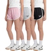 image:imageReebok 3 Pack Girls Mesh Dolphin Shorts  Kids Teen Tweens Youth Active Athletic Volleyball Basketball Soccer RunningSolid Black  Solid Barely Blue  Solid Festival Bloom