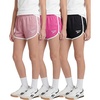 image:imageReebok 3 Pack Girls Mesh Dolphin Shorts  Kids Teen Tweens Youth Active Athletic Volleyball Basketball Soccer RunningSolid Black  Solid Fuchsia Fedora  Solid Fragrant Lilac