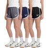 image:imageReebok 3 Pack Girls Mesh Dolphin Shorts  Kids Teen Tweens Youth Active Athletic Volleyball Basketball Soccer RunningSolid Black  Solid Navy Blazer  Solid Quiet Shade