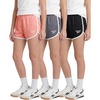 image:imageReebok 3 Pack Girls Mesh Dolphin Shorts  Kids Teen Tweens Youth Active Athletic Volleyball Basketball Soccer RunningSolid Black  Solid Quiet Shade  Solid Peach Bud