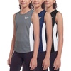image:imageReebok 3 Pack Girls Mesh Tank Tops Athletic Active Sleeveless Racerback Sports Workout Running Dance Gym Tennis Summer CuteSolid Black  Solid Navy Blazer  Solid Quiet Shade
