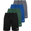 image:imageReebok 4 Pack Boys Athletic Mesh Shorts  Basketball Soccer Running Gym Sports Workout Shorts Kids Teens Youth 618Solid Black  Solid Hunter Green  Solid Blue Iolite  Solid Quiet Shade