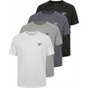 image:imageReebok 4 Pack Boys Mesh Short Sleeve Crew Neck TShirt  Athletic Misture Wicking Tops for Teens Kids amp YouthSolid Black  Solid Quiet Shade  Solid Ultimate Grey  Solid Bright White