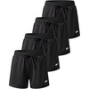 image:imageReebok 4 Pack Girls Dry Fit Athletic Shorts  Volleyball Basketball Soccer Running Sports Shorts Kids Teens Youth 616Solid Black  Solid Barely Blue  Solid Orchid Petal  Solid Festival Bloom