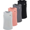 image:imageReebok 4 Pack Girls Dry Fit Athletic Tank Tops Sleeveless Dance Workout Sports Top for Kids Teens Tween Youth  Sizes 6 16Solid Black  Solid Quiet Shade  Solid Peach Bud  Solid Barely Blue