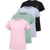 image:imageReebok 4 Pack Girls Mesh Athletic Short Sleeve T Shirts Summer Soccer Moisture Wicking Crew Neck Tops Tees Teen Youth 616Solid Black  Solid Plein Air  Solid Birds Egg Green  Solid Festival Bloom