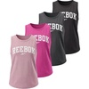 image:imageReebok 4 Pack Girls Mesh Tank Tops Athletic Active Sleeveless Sports Workout Running Dance Gym Summer Cute 616Solid Black  Solid Quiet Shade  Solid Fuchsia Fedora  Solid Fragrant Lilac