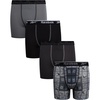image:imageReebok Boys Underwear 4 Pack Performance MoistureWicking Boxer Briefs  Lightweight MoistureWicking Fabric Keeps Skin Dry Flexible StayPut Legs Prevent Riding Up During ActivityMedium GreyDark GreyBlackAlloy Print