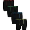 image:imageReebok Boys Underwear 4 Pack Performance MoistureWicking Boxer Briefs  Lightweight MoistureWicking Fabric Keeps Skin Dry Flexible StayPut Legs Prevent Riding Up During ActivityAll Black