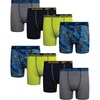 image:imageReebok Boys Underwear 8 Pack Performance MoistureWicking Boxer Briefs  Lightweight Breathable MoistureWicking Fabric Keeps Kids Cool and Dry Flexible Fit Reduces BunchingBlithe PrintCitrus GreenMedium GreyMaritime Blue