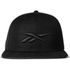 image:imageReebok Identity Vector Hat Adjustable Snapback Closure Flat Brim Heavyweight Acrylic CapIdentity Vector  BlackWhite