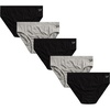 image:imageReebok Mens Low Rise Briefs  5 Pack Soft Stretch Performance Low Rise Mens Underwear TagFree Comfort BriefsBlackGrey