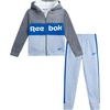 image:imageReebok Toddler Boys Fleece FullZip Hoodie amp Jogger Set for School amp Play  Cozy Soft Fabric Feel Ribbed Cuffs amp Elastic Waistband Stay Put Through Active Play Colorblock Style Pairs with SneakersLight Grey Heather