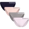 image:imageReebok Womens Bikini Underwear  4 Pack Stretch Ribbed Knit SXL  Soft Textured Constructed Fabric Stretches with Every Move Classic Cut Sits Comfortably on the Hips All DayOrchidSharkskinLotusBlue
