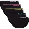 image:imageReebok Womens Bikini Underwear 5 Pack Soft Stretch Seamless Underwear  NextLevel Softness from Breathable Nylon Spandex Flattering LowRise Silhouette Flatters Natural CurvesBlack With Contrast