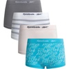 image:imageReebok Womens Boyshorts  4 Pack Performance Seamless Underwear for Women  Extended Coverage with a Comfortable Inseam Lightweight Stretch Fabric Provides Breathable Everyday ComfortBaby Blue PrintPinkMedium GreyStripes