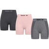 image:imageReebok Womens Boyshorts 3 Pack Long Leg Performance Underwear for Women  Wide Smooth Waistband Stays in Place Ribbed Flexible and Airy Mesh Options for Softness and BreathabilityPinkCharcoalGrey Melange