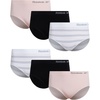 image:imageReebok Womens Briefs  6 Pack Performance High Waisted Seamless Underwear for Women Sizes SXL Extended Plus Size 1X3XWhiteLotusBlack