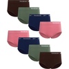 image:imageReebok Womens Briefs  8 Pack Soft Stretch Ribbed Knit High Waisted  Smooth Supportive Feel with Gentle HighRise Hold Breathable Textured Fabric Maintains Its Shape All DayDark ForrestEvening BlueFoxgloveJava