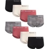 image:imageReebok Womens Briefs  8 Pack Stretch Comfort High Rise TagFree Seamless  Soft Flexible Feel Moves with Your Day Clean BarelyThere Fit Helps Reduce Visible Lines Under Fitted ClothesSmoked Pearl JacquardWithered RoseCreamBlack
