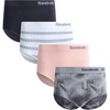 image:imageReebok Womens Briefs 4 Pack Performance Stretch High Cut Seamless Udnerwear  womens briefs high waist boyshorts panties seamless breathable under wear pack no show full pantys underware clothing spandexSharkskin JacquardWhite StripeLotusBlackened Pearl