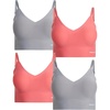 image:imageReebok Womens Everyday Bras  2 Pack or 4 Pack Soft Stretch Longline Ladies Bralettes Performance Wireless Bras for WomenBright PeachSteel Grey4pk