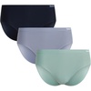 image:imageReebok Womens Hipster Panties  3 Pack Stretch Performance Bonded Seamless Panties for Women with TagFree Relaxed WaistbandBlackSharkskinLily Pad
