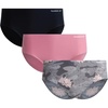 image:imageReebok Womens Hipster Panties  3 Pack Stretch Performance Bonded Seamless Panties for Women with TagFree Relaxed WaistbandSharkskinFox GloveBlack