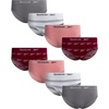 image:imageReebok Womens Hipster Panties  8 Pack Bonded Seamless TagFree Waist  Sleek Smoothedge Edges Create a Smooth Look Under Leggings and Denim Lightweight Stretch Moves with Every WorkoutMaroon With White Logo PrintPinkGreyStripes