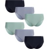 image:imageReebok Womens Hipster Panties 6 Pack Soft Stretch Bonded Seamless Underwear  Sleek Smoothedge Edges Create a Smooth Look Under Leggings and Denim Lightweight Stretch Moves with Every WorkoutBlackSharkskinLily Pad