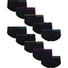 image:imageReebok Womens Hipster Panties Underwear Stretch TagFree Waistband 10 Pack  Soft Stretch Fabric with a Smooth NoShow Fit Refresh Your Everyday Essentials with Dependable ComfortAll Black Contrast