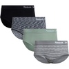 image:imageReebok Womens Hipster Underwear  48 Pack Plus Size Stretch Performance Hipster Panties Seamless Underwear for WomenGreenLilyBlackBlack