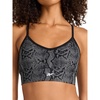 image:imageReebok Womens Id Train Tri Back Bra Slim Fit Lightweight Stretch Poly Motion Interlock Fabric MoistureWickingBlack  Id Train Snake Print