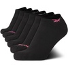 image:imageReebok Womens No Show Socks Moisture Wicking Cushioned Low Cut Socks 6 Pack  Stretch Performance Fabric Cushioned Heel and Toe Arch Support Comfort Seam Shoe Size 410Solid Black