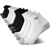 image:imageReebok Womens Quarter Socks 12 Pack Moisture Wicking Athletic Socks  MoistureWicking Fabric with a Flexible Stretch Fit Arch Support and a Comfort Toe SeamBlackWhite
