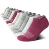 image:imageReebok Womens Quarter Socks 12 Pack Moisture Wicking Athletic Socks  MoistureWicking Fabric with a Flexible Stretch Fit Arch Support and a Comfort Toe SeamBurgandy Assortment