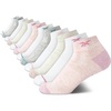 image:imageReebok Womens Quarter Socks Moisture Wicking Cushioned Ankle Socks 12 Pack  Stretch Performance Fabric Cushioned Heel amp Toe Secure Arch Support Quarter Cut Shoe Size 410Pink Multi