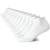 image:imageReebok Womens Quarter Socks Moisture Wicking Cushioned Ankle Socks 12 Pack  Stretch Performance Fabric Cushioned Heel amp Toe Secure Arch Support Quarter Cut Shoe Size 410White All